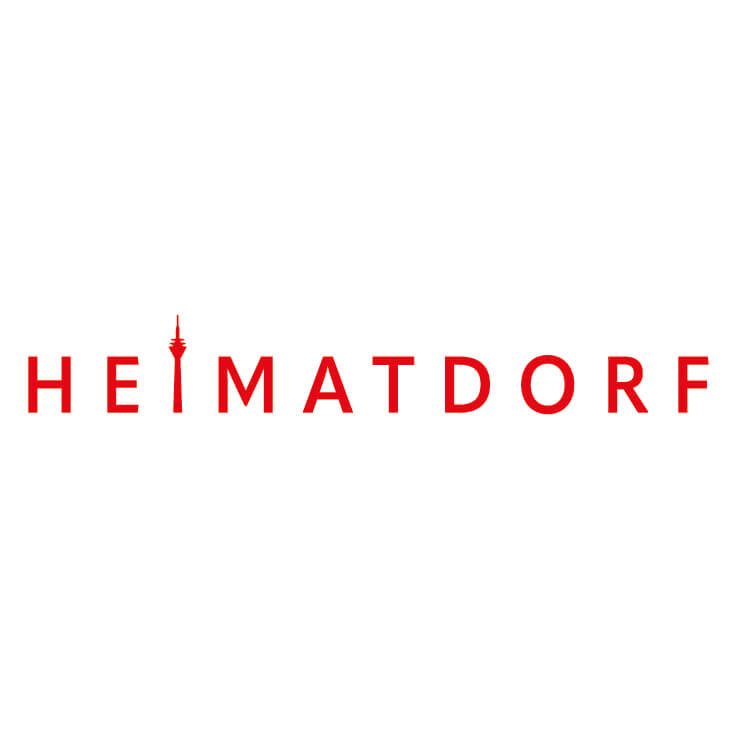 Heimatdorf Düsseldorf Autoaufkleber in rot
