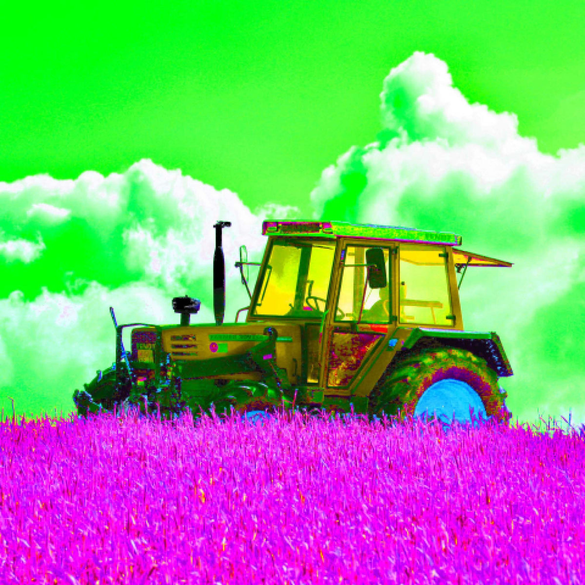 PopArt Bild eines Traktors in bunten Farben