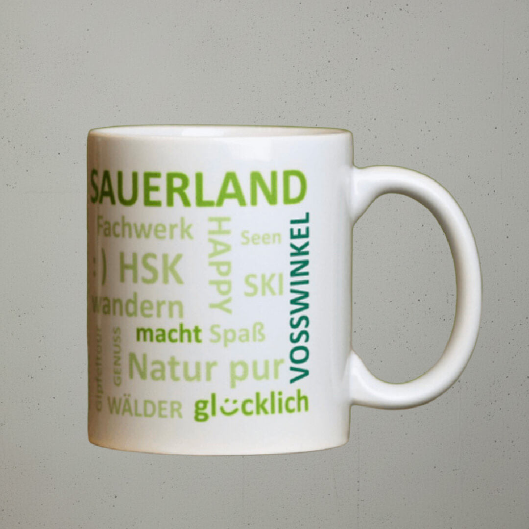 Sauerland Dorfbecher mit Dorfaufdruck in dunkelgrün