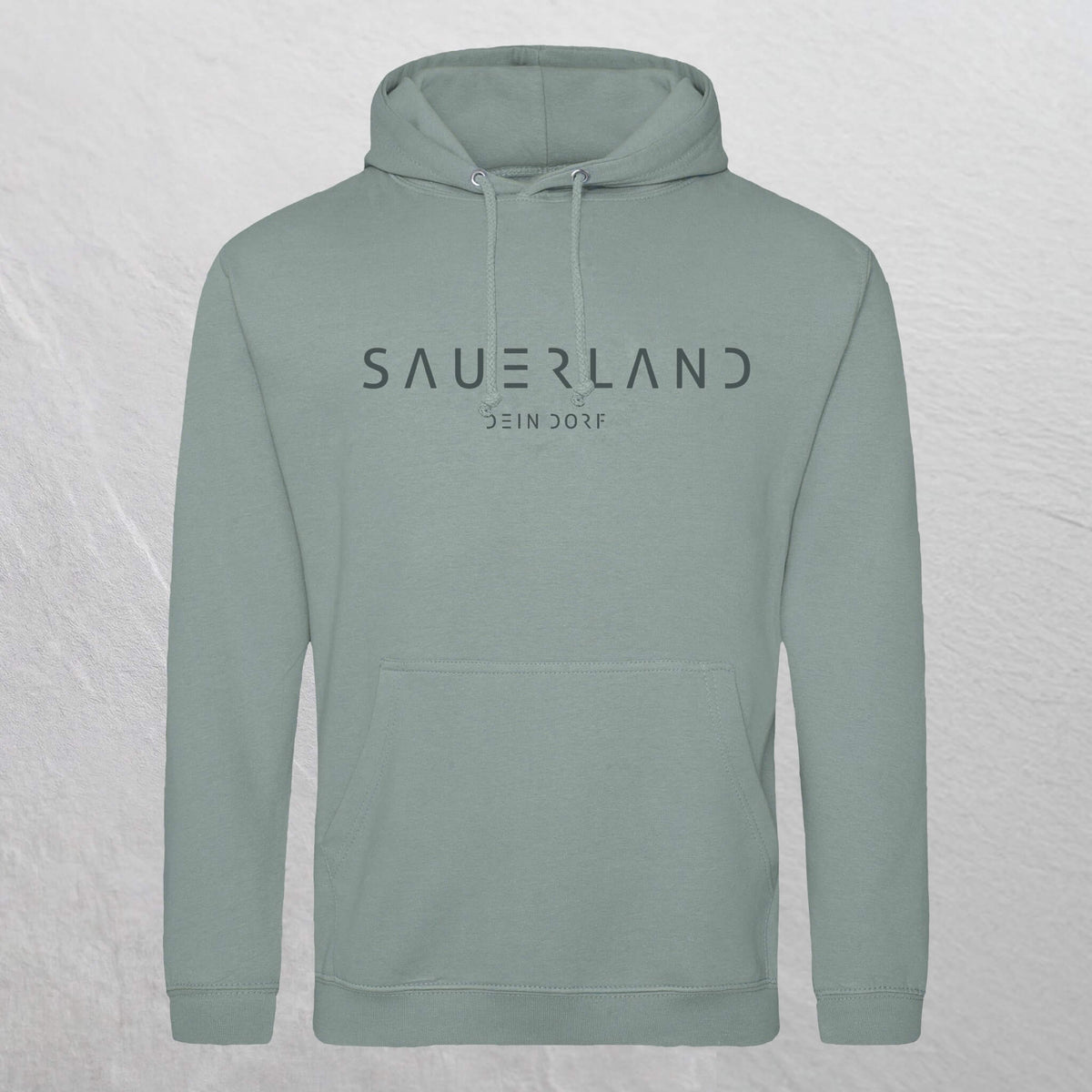 Produktfoto des Sauerland Hoodie Dorfdesign 2.0 in gruengrau