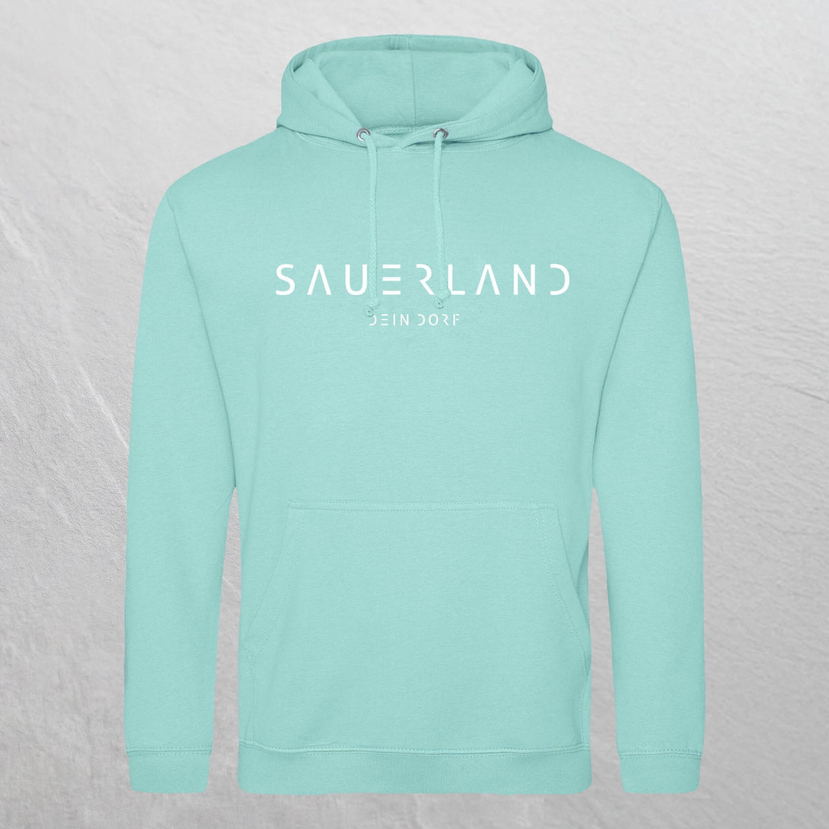 Produktfoto des Sauerland Hoodie Dorfdesign 2.0 in minzgruen