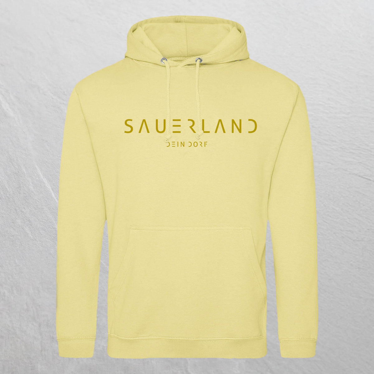 Produktfoto des Sauerland Hoodie Dorfdesign 2.0 in Zitronensorbet