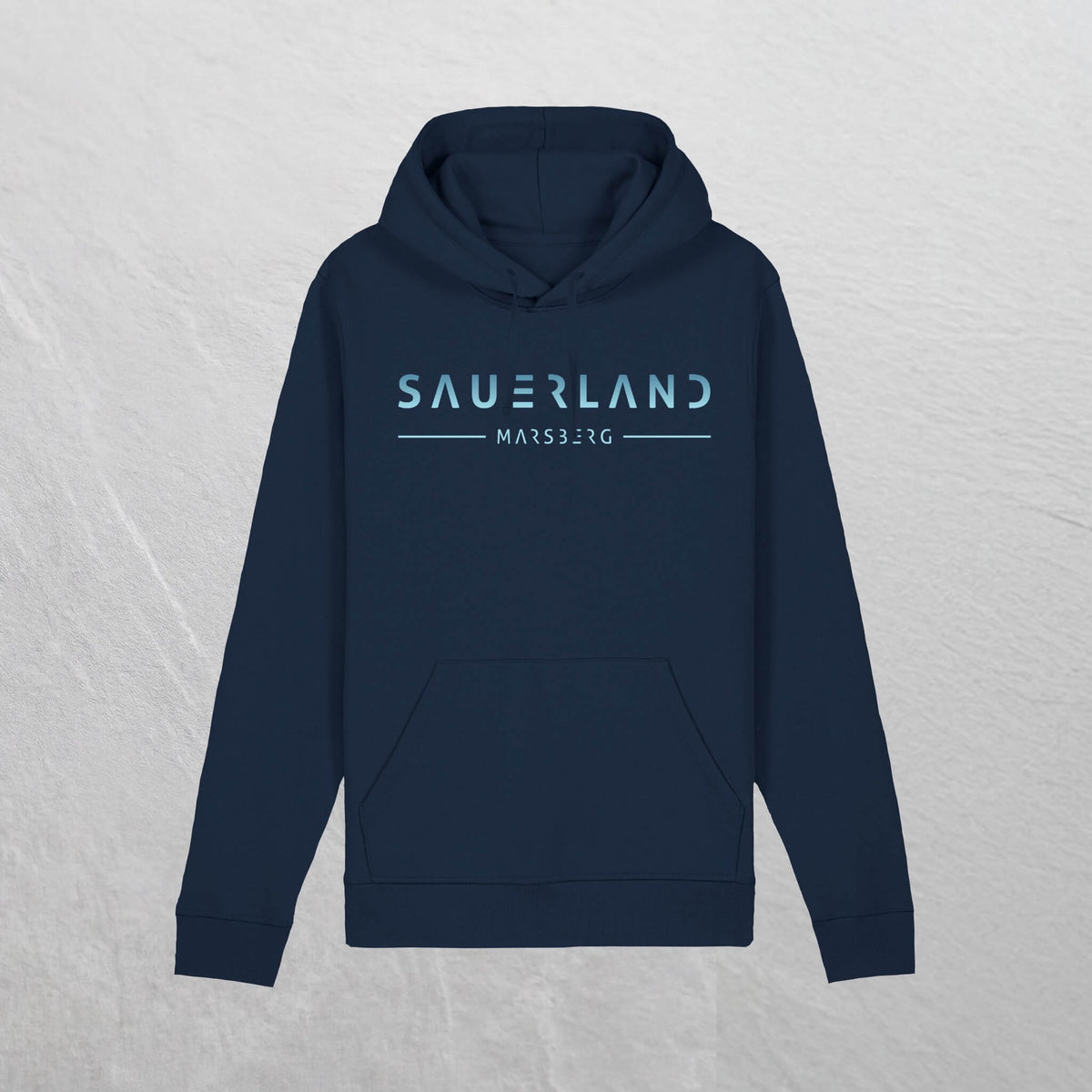 Produktfoto des newSAUERLAND Hoodie im gradient Design in der Farbe dunkelblau.