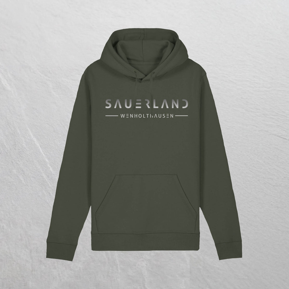 Produktfoto des newSAUERLAND Hoodie im gradient Design in der Farbe khaki.
