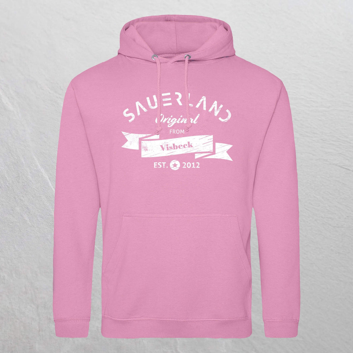 Produktfoto eines personalisierbaren bubblepink farbenden newSAUERLAND Original from  Hoodies.