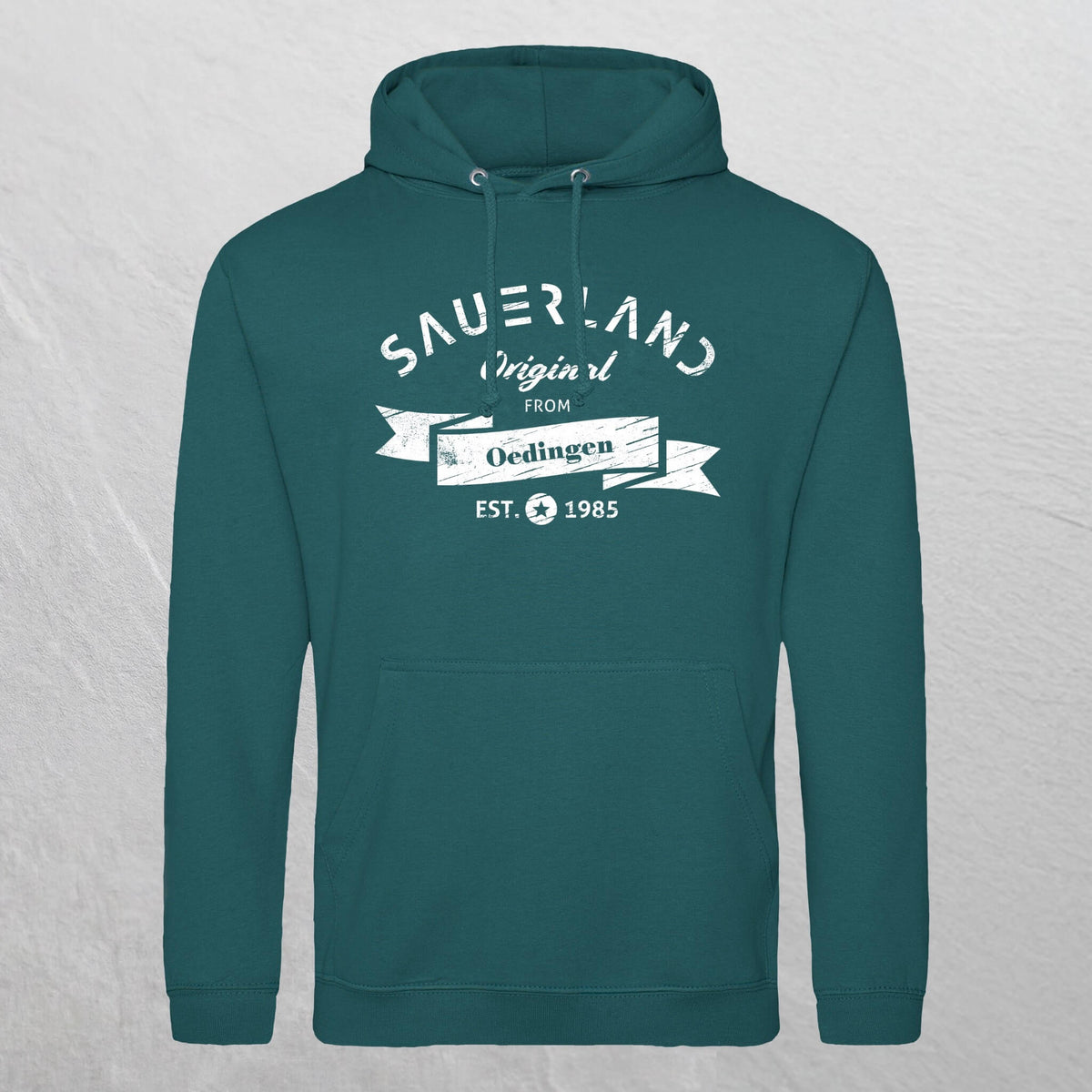 Produktfoto eines personalisierbaren jadegruen farbenden newSAUERLAND Original from  Hoodies.