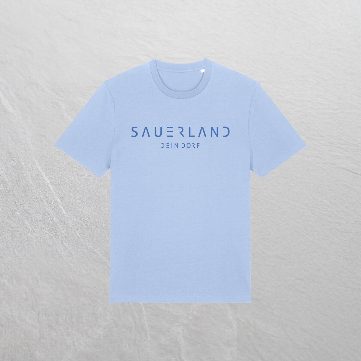 Produktfoto des personalisierbaren newSAUERLAND T-Shirt im Dorfdesign mit  Deinem Dorf in der Farbe skyblue
