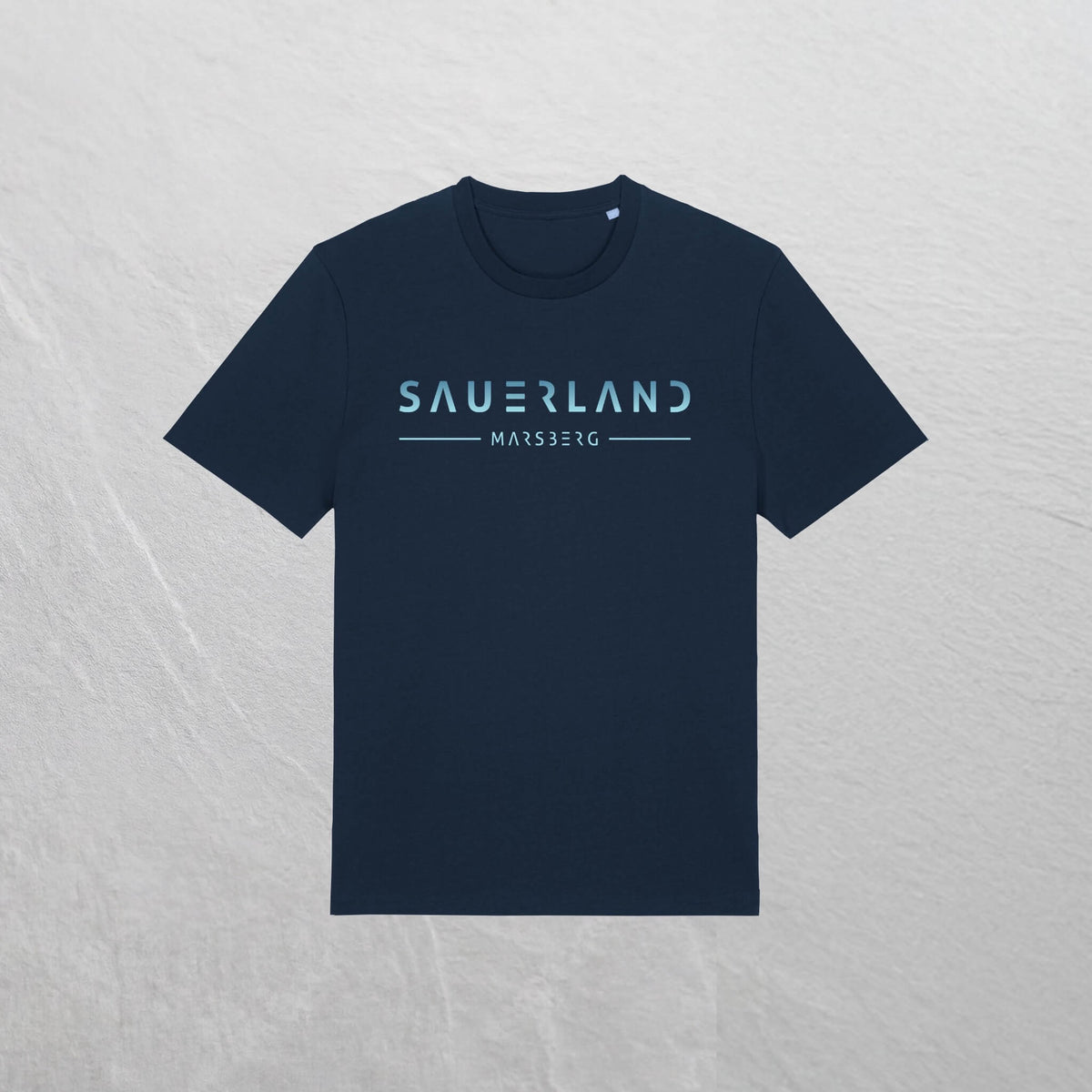 Produktfoto des newSAUERLAND T-Shirts im gradient Design in der Farbe dunkelblau