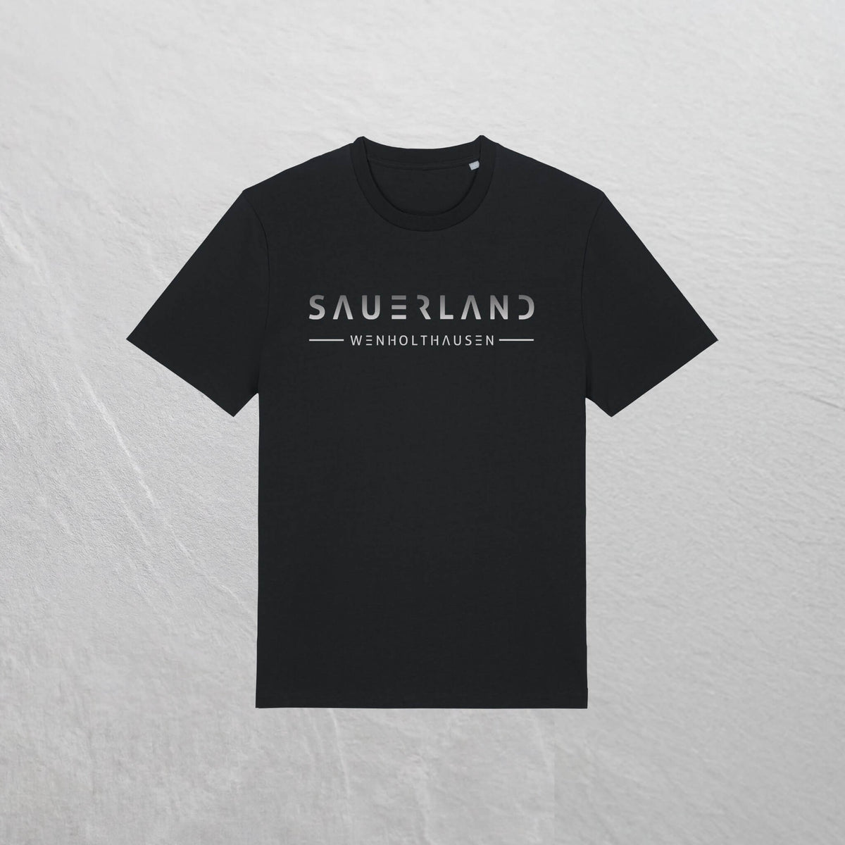 Produktfoto des newSAUERLAND T-Shirts im gradient Design in der Farbe schwarz