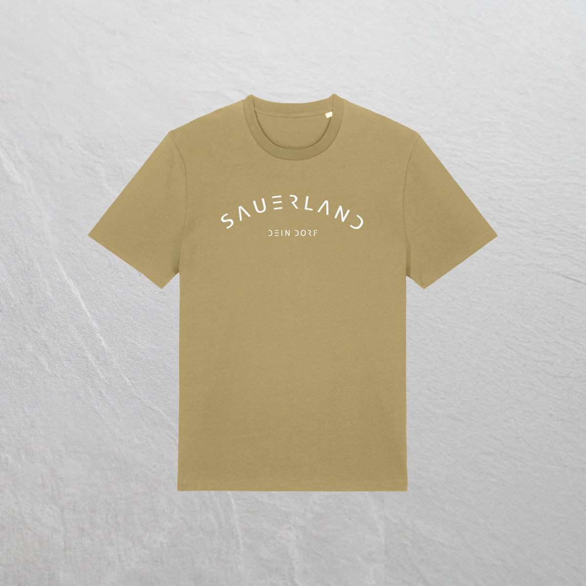 Produktfoto des neuen Sauerland T-Shirt mit Dorfnamen in der Farbe oliv