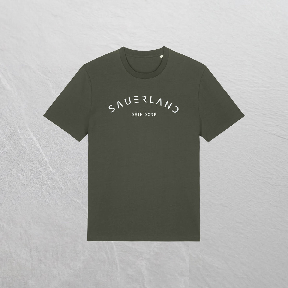 Produktfoto des neuen Sauerland T-Shirt mit Dorfnamen in der Farbe grüngelb
