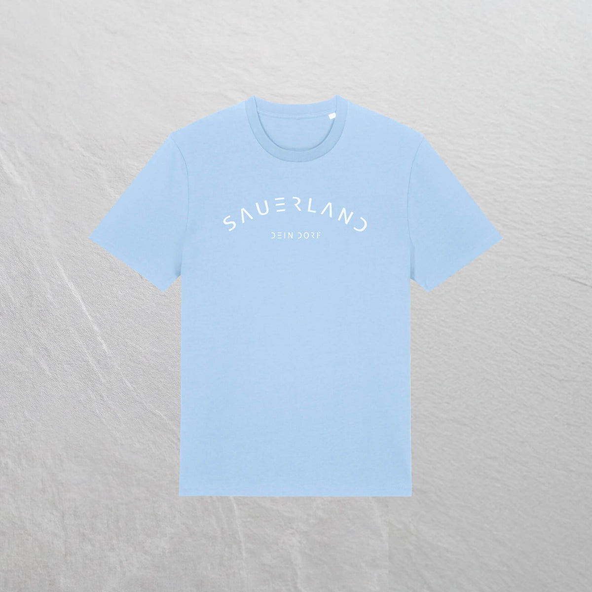 Produktfoto des neuen Sauerland T-Shirt mit Dorfnamen in der Farbe hellblau