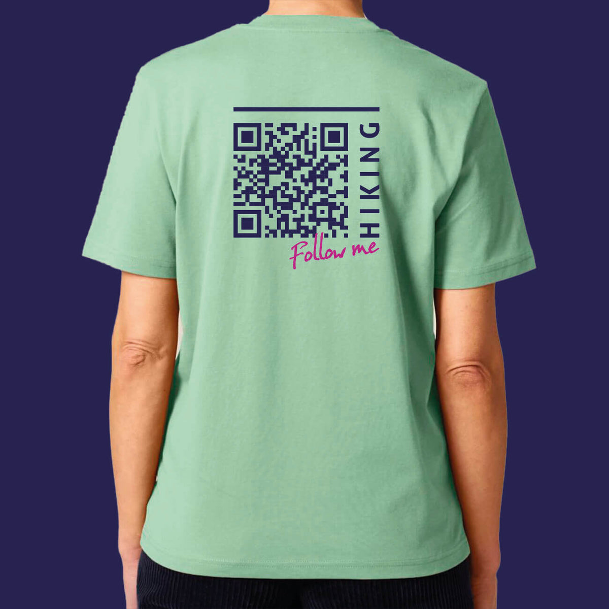 Hiking T-Shirt "Follow Me" mit Deinem QR-Code
