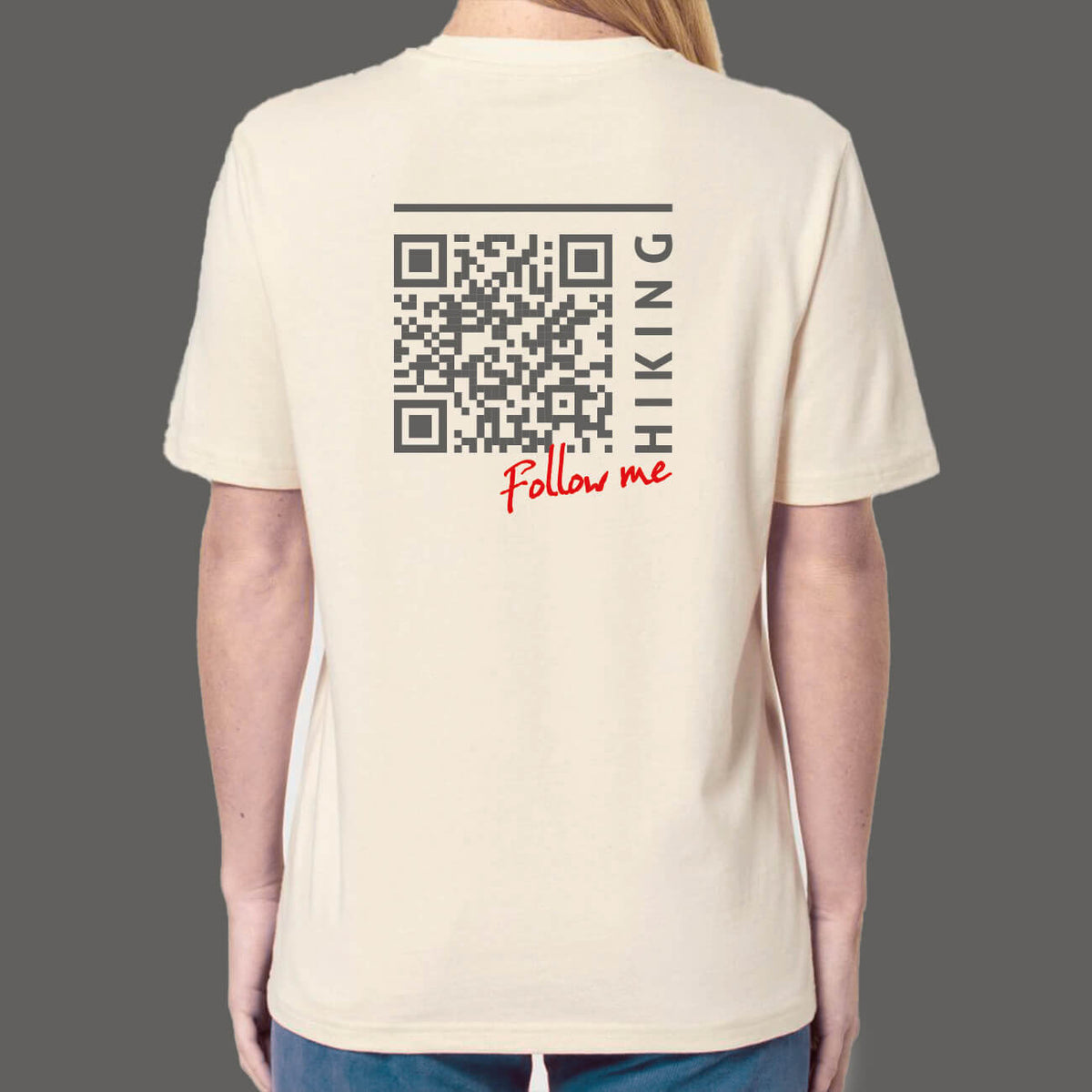 Hiking T-Shirt "Follow Me" mit Deinem QR-Code