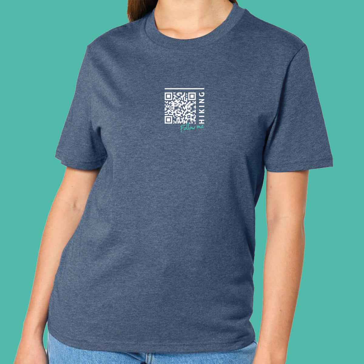 Hiking T-Shirt "Follow Me" mit Deinem QR-Code