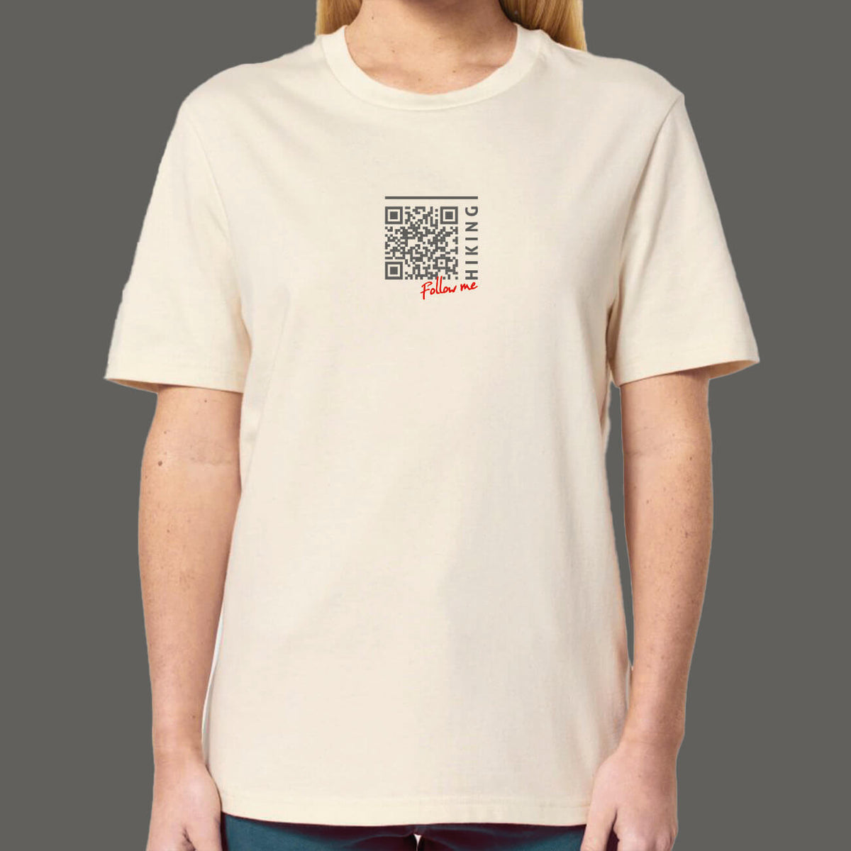 Hiking T-Shirt "Follow Me" mit Deinem QR-Code