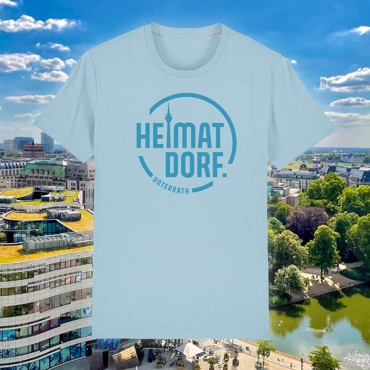 Produktfoto des HEIMATDORF Düsseldorf Tshirt in der Farbe airforce-blue