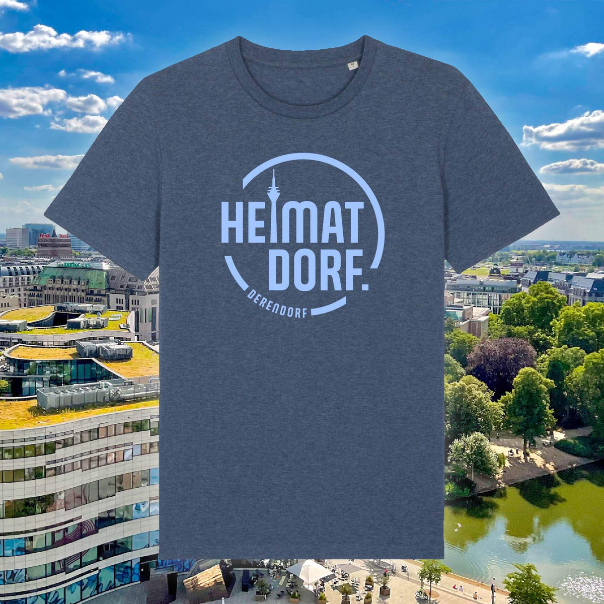 Produktfoto das Düsseldorf HEIMATDORF T-Shirts in der Farbe black-smoke